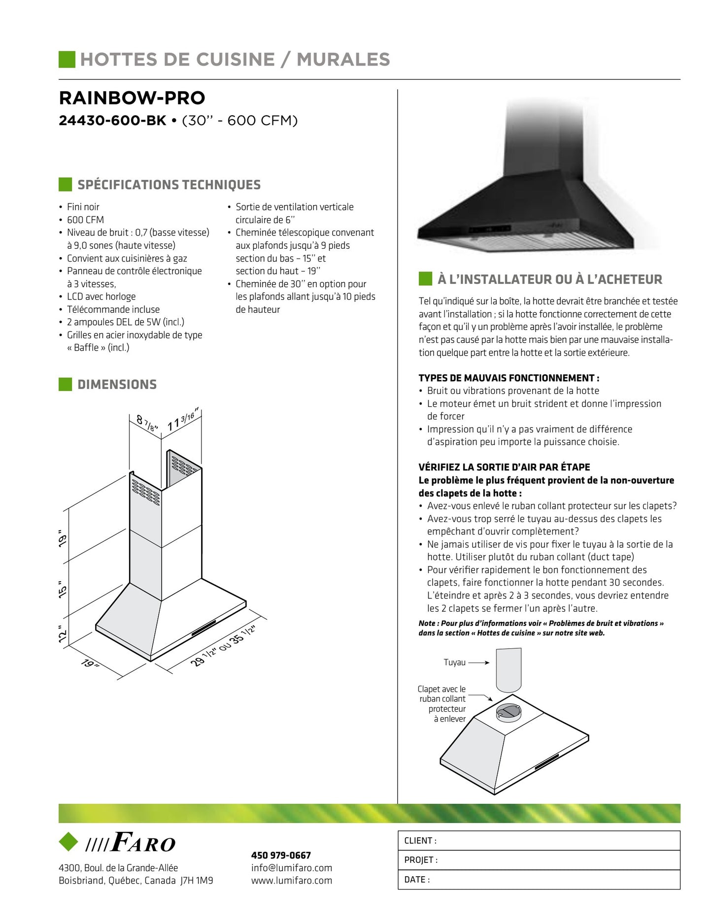 HOTTE RAINBOW-PRO 24430-600-BK