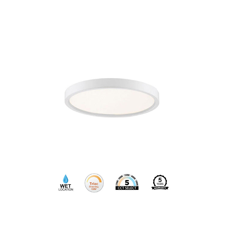 PLAFONNIER DISC-5-WH