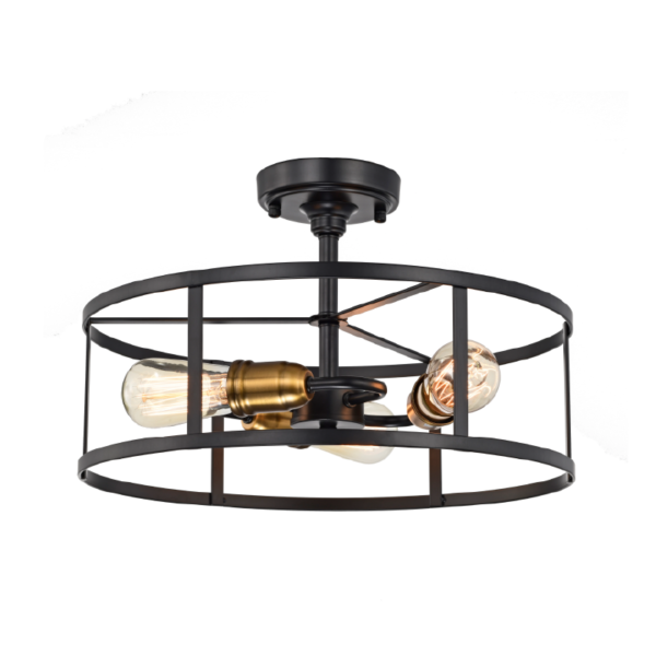 SEMI-PLAFONNIER LIT2442BK-GD